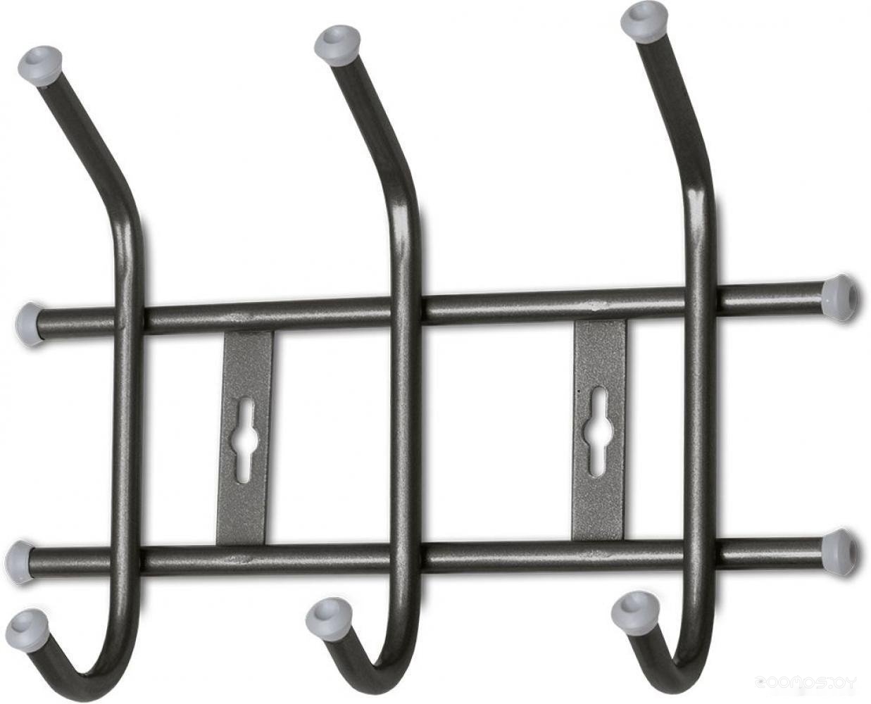 Вешалка настенная металлическая 3крючкачерный 