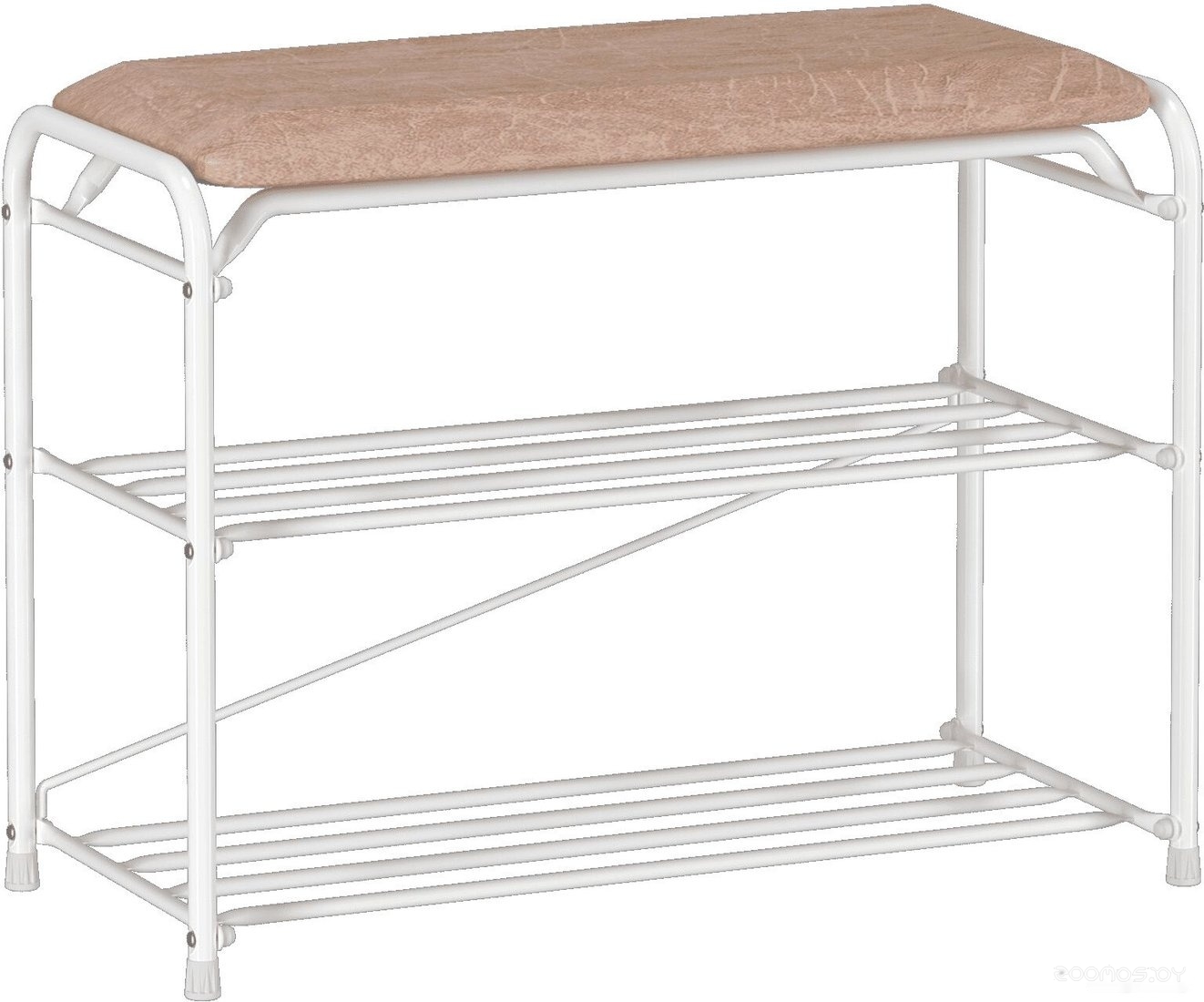 Полка для обуви ЗМИ Альфа 23 с сиденьем ПДОА 23С белый