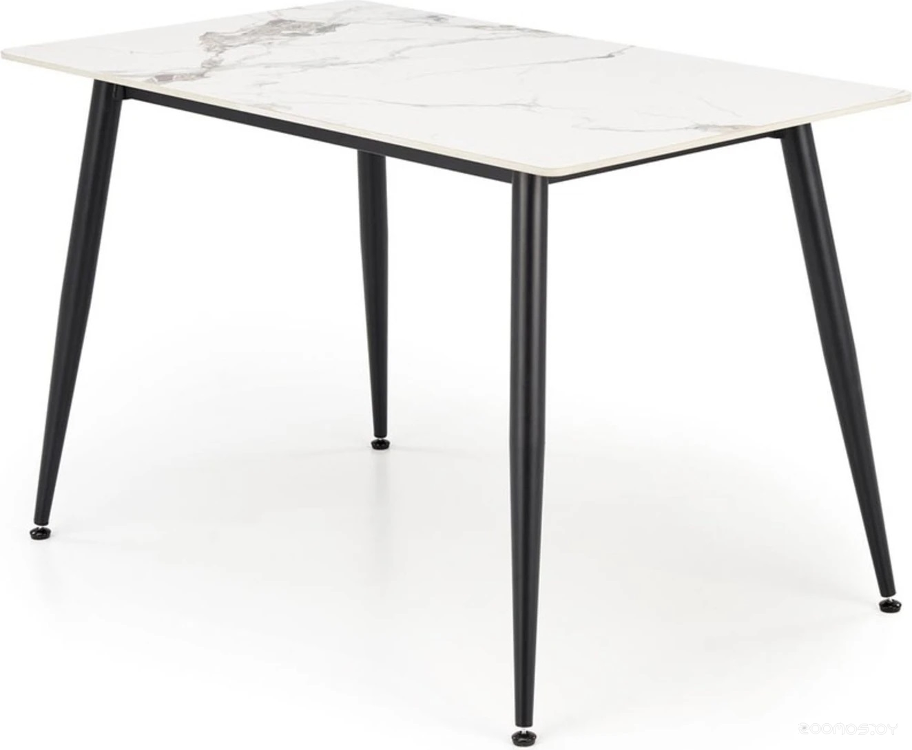Стол обеденный 120/70/76 <<цв.:белый мрамор/черный>>