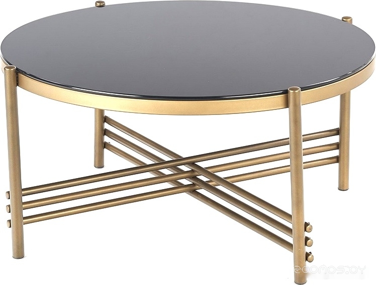 Журнальный столик Halmar Ismena черный/золотой