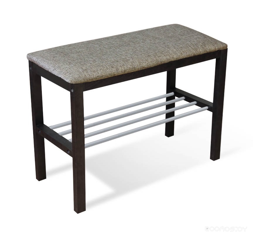 Банкетка Sheffilton Альберо SHT-B2 артикул Б-31 венге/коричневый/алюм.метал