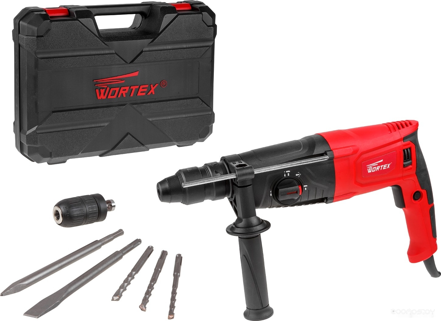 Перфоратор Wortex RH 2629 2 зубила 3 сверла 