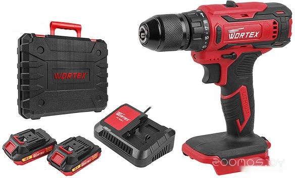 Дрель-шуруповерт Wortex BD 1820-1 Li 0329209 (с 2-мя АКБ, кейс)