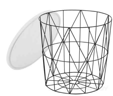 Стол журнальный HALMAR MARIFFA белый/черный, 42/41