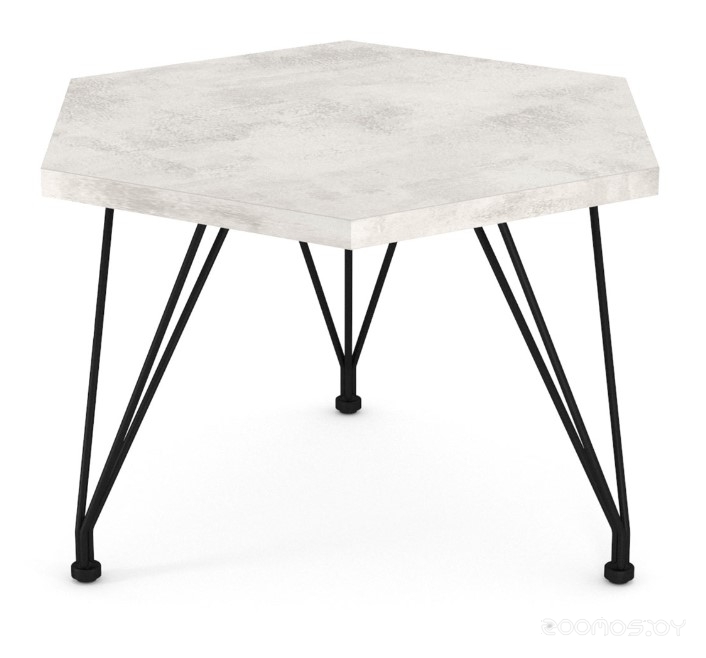 Журнальный столик Sheffilton SHT-CT35 черный муар/хромикс белый