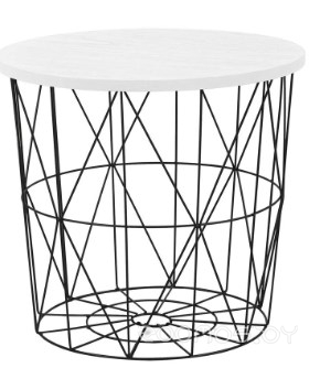 Стол журнальный HALMAR MARIFFA белый/черный, 42/41