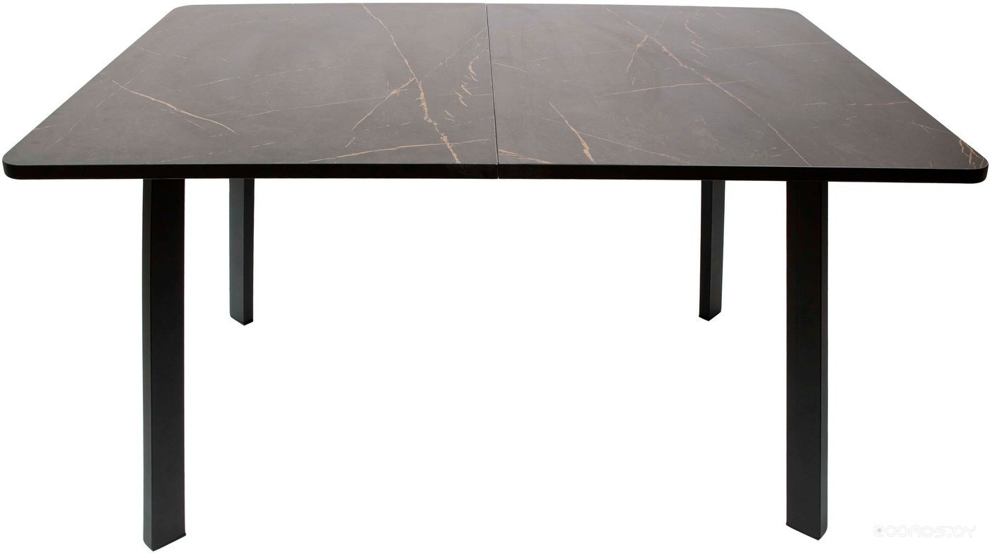 Кухонный стол ВВР Миллер (каспий черное золото/черный, пластик 120-160/80)