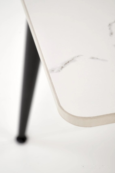 Стол обеденный 120/70/76 <<цв.:белый мрамор/черный>>