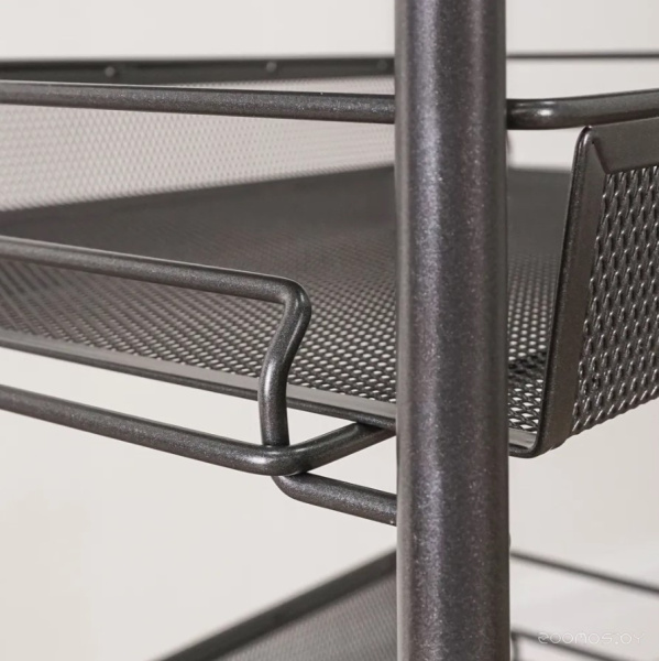 Этажерка Ладья 2 К (Графит) 44х25х71,5см на колесах 