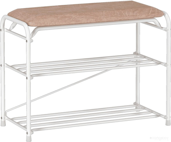 Полка для обуви ЗМИ Альфа 23 с сиденьем ПДОА 23С белый