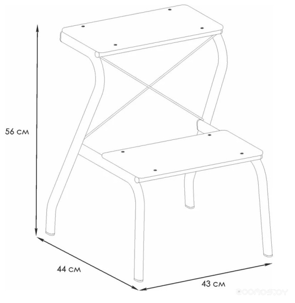 Табурет-лестница ЗМИ Конек ТС 277 коричневый