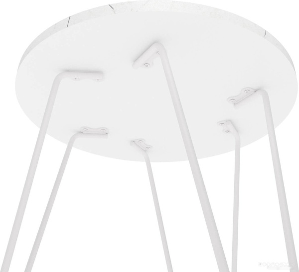 Журнальный столик Sheffilton SHT-CT79 белый мрамор/белый муар