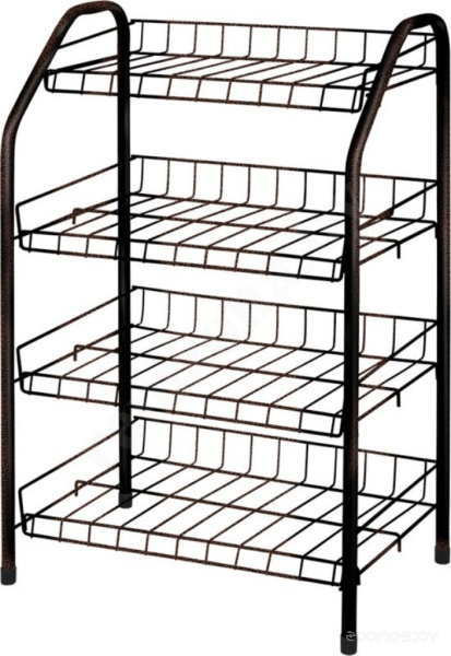Этажерка для обуви НИКА 4 полки, медный антик 460x280x700 мм  