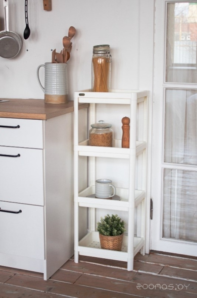 Этажерка Sheffilton SHT-SS25-4 белый пластик