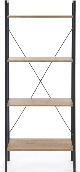 Стеллаж HALMAR NARVIK REG2 дуб сонома/черный, 60/32/148