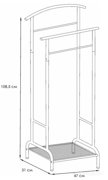Вешалка костюмная Римини 2 Белый  