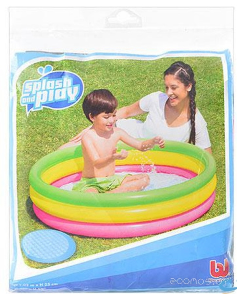 Бассейн 102*25см надувной детский 
