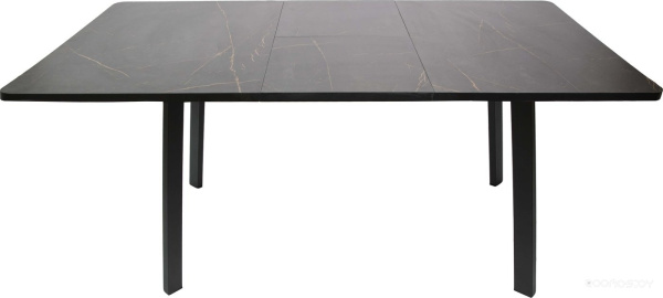 Кухонный стол ВВР Миллер (каспий черное золото/черный, пластик 120-160/80)