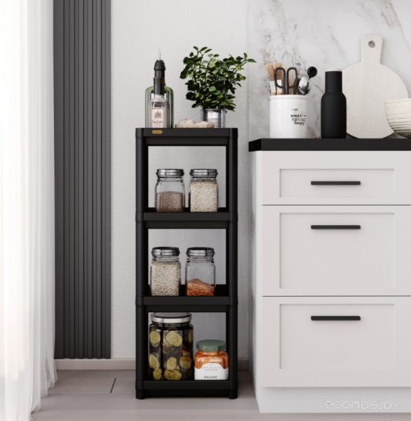 Стеллаж Sheffilton SHT-SS25-3 черный