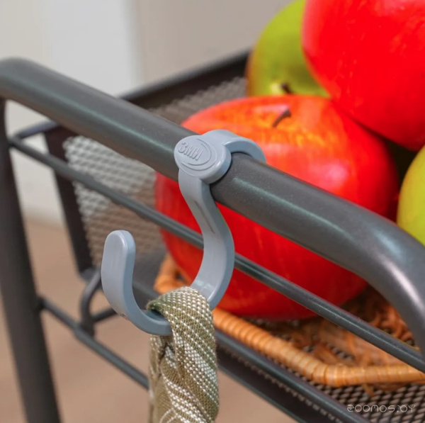 Этажерка Ладья 2 К (Графит) 44х25х71,5см на колесах 