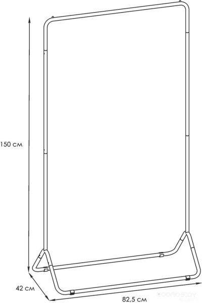 Вешалка гардеробная Радуга 3 (Черный) 