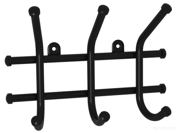 Вешалка Норма 3 3 крючка (Черный) 