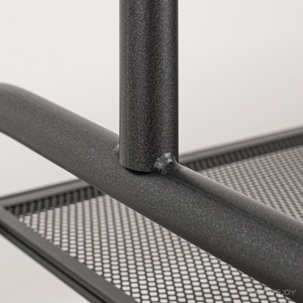 Вешалка гардеробная Валенсия 22М с двумя полками на колёсах (Графит) 