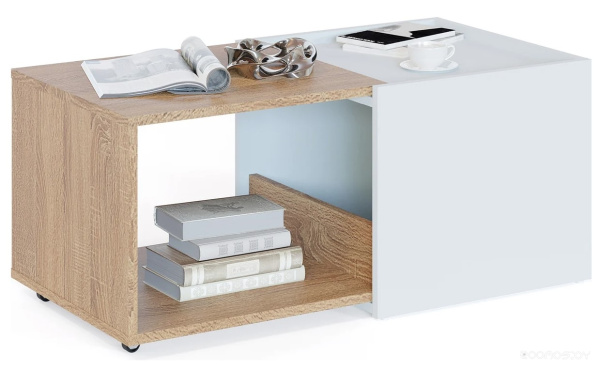 Стол журнальный <<цв.:дуб сонома/белый>>