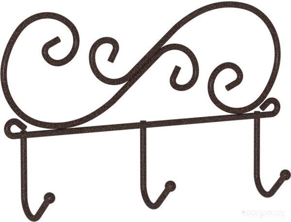 Вешалка для одежды ЗМИ Кружева 3 ВН 275 медный антик
