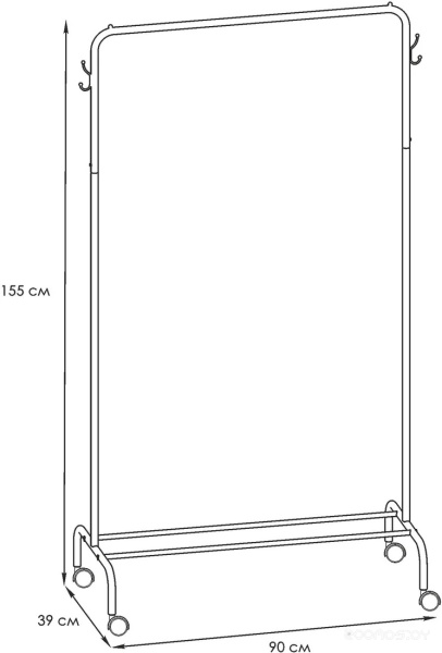 Вешалка гардеробная Радуга 2 Медный антик 