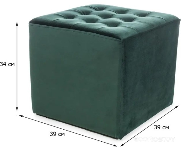Пуф SIGNAL LORI Velvet Bluvel 78 зеленый