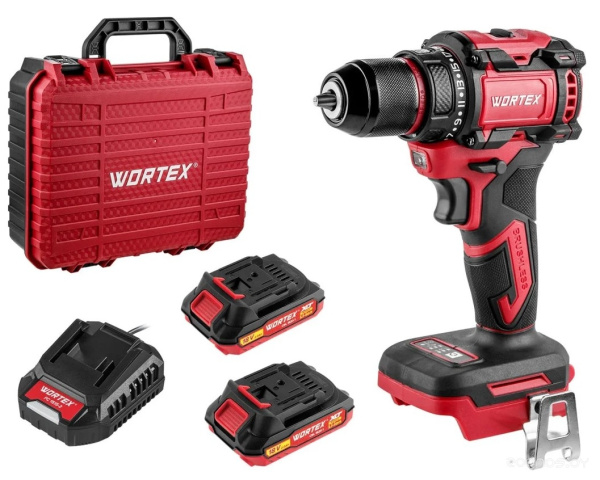 Дрель-шуруповерт Wortex BD 2025 DLi ALL1 1329836 (с 2-мя АКБ, кейс)