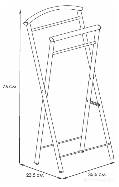 Вешалка костюмная Контур малый (Черный)