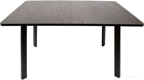 Кухонный стол ВВР Миллер (каспий черное золото/черный, пластик 120-160/80)