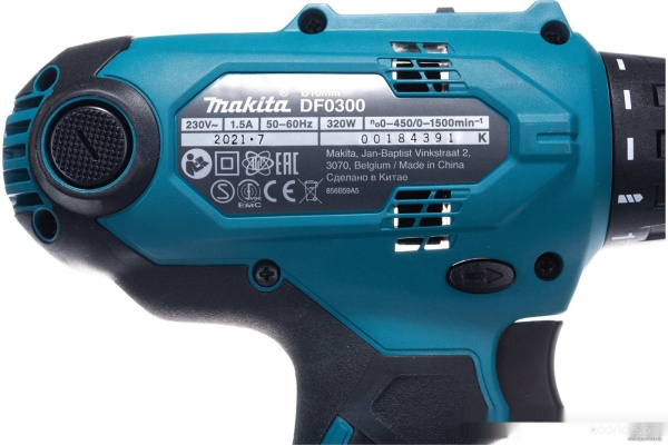 Дрель-шуруповерт MAKITA DF 0300X3 в кор.+набор бит
