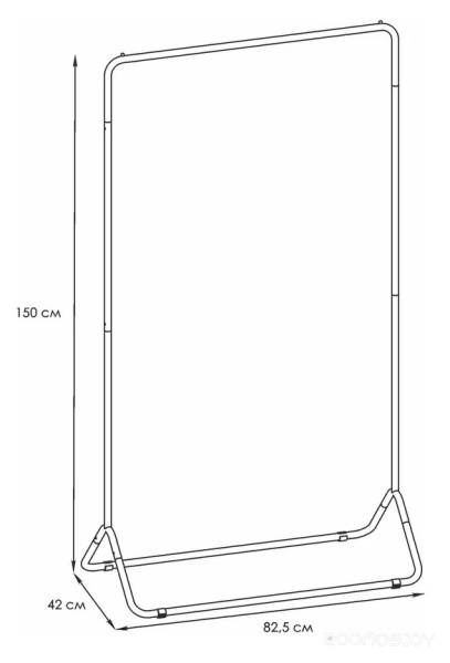 Вешалка гардеробная Радуга 3 (Белый) 