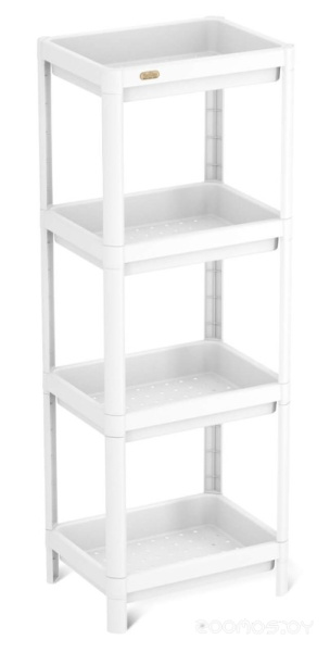 Этажерка Sheffilton SHT-SS25-4 белый пластик