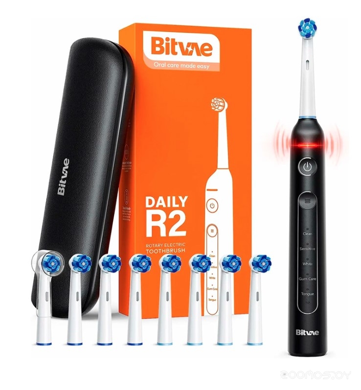 Щётка зубная электрическая Bitvae BV R2 Rotary E-Toothbrush чёрный R2 чёрный