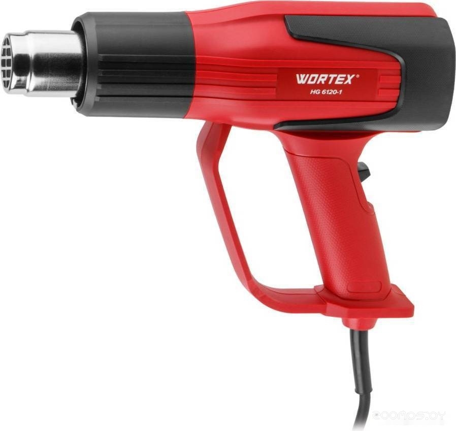 Термовоздуходувка WORTEX HG 6120-1 в чем. + набор сопл 2000 Вт 0334324