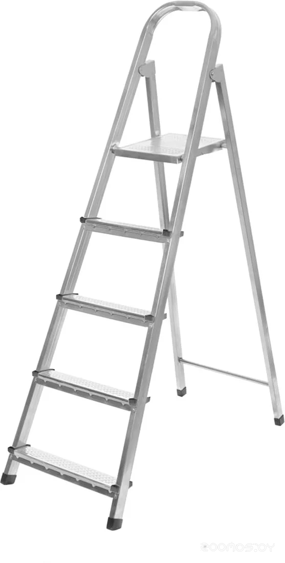 Стремянка 5-ти ступенчатая AZK A5 Comfort, 1 секция, стальная, оцинкованная