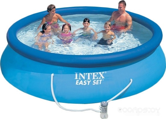 Бассейн надувной intex easy set (с фильтр-насосом), 366х76 см, 28132np