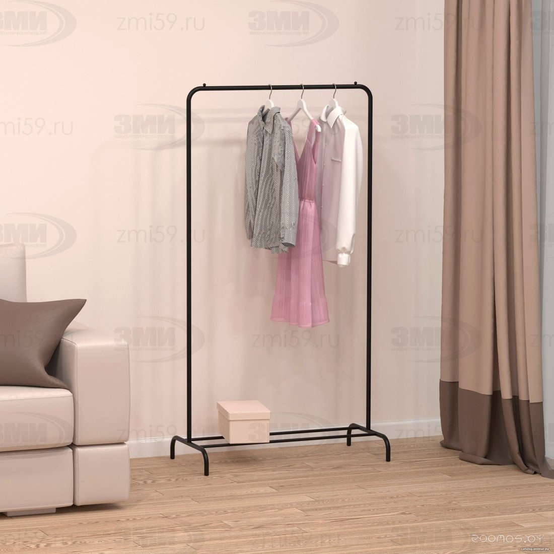 Вешалка гардеробная Радуга 1 (Черный)