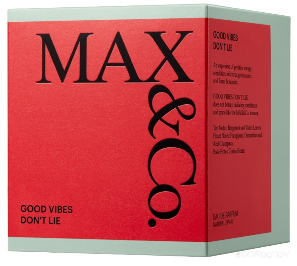 Вода парфюмерная 50мл GOOD VIBES DON'T LIE MAX&Co. 002462