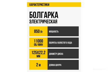 Углошлифмашина Kolner KAG 125-850 