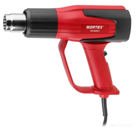 Термовоздуходувка WORTEX HG 6020-1 в чем.+набор сопл 2000Вт,2 скор.,350-600°С