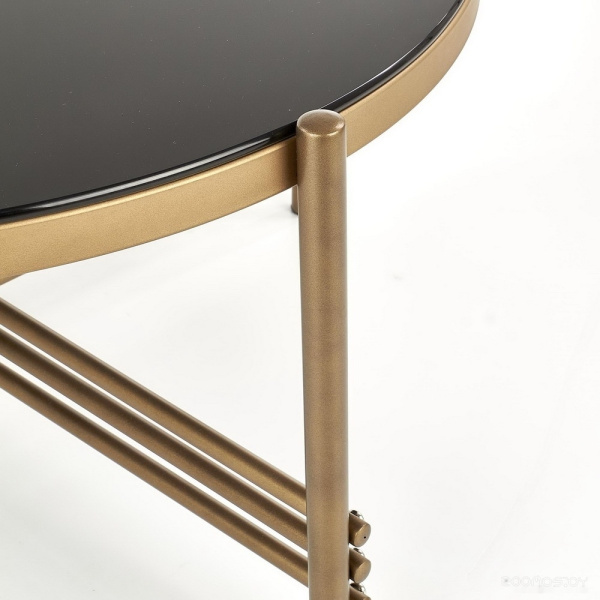 Журнальный столик Halmar Ismena черный/золотой