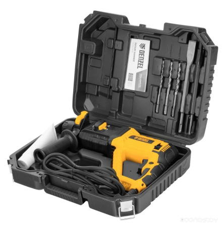 Перфоратор электрический RHB-1050-30, SDS-plus, 1050 Вт, 3,4 Дж, 4 реж.// Denzel 26611