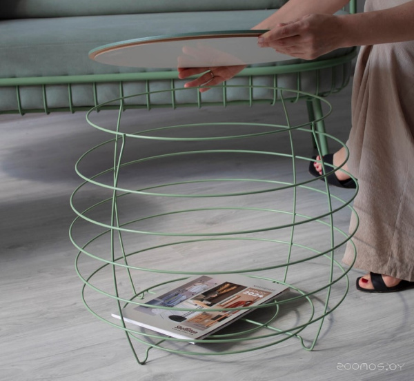 Журнальный столик Sheffilton SHT-CT77 бразо/мятный