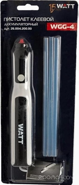 Пистолет клеевой аккум.WATT WGG-4