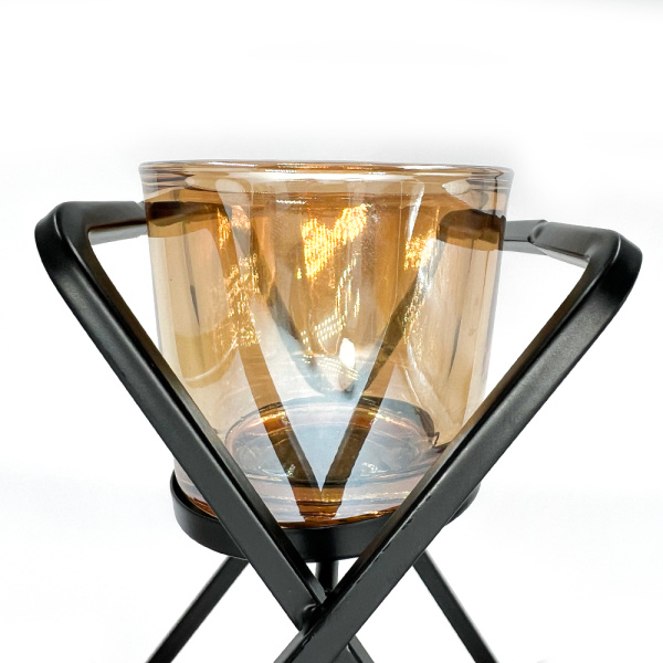 Подсвечник 24,5*9*21см  TS-LFTCNDL   <<Состав:металл,стекло>>